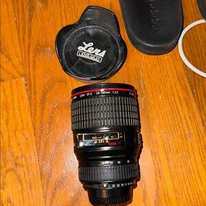 Lens Mug with Lid camera sticker needs glue or double tape